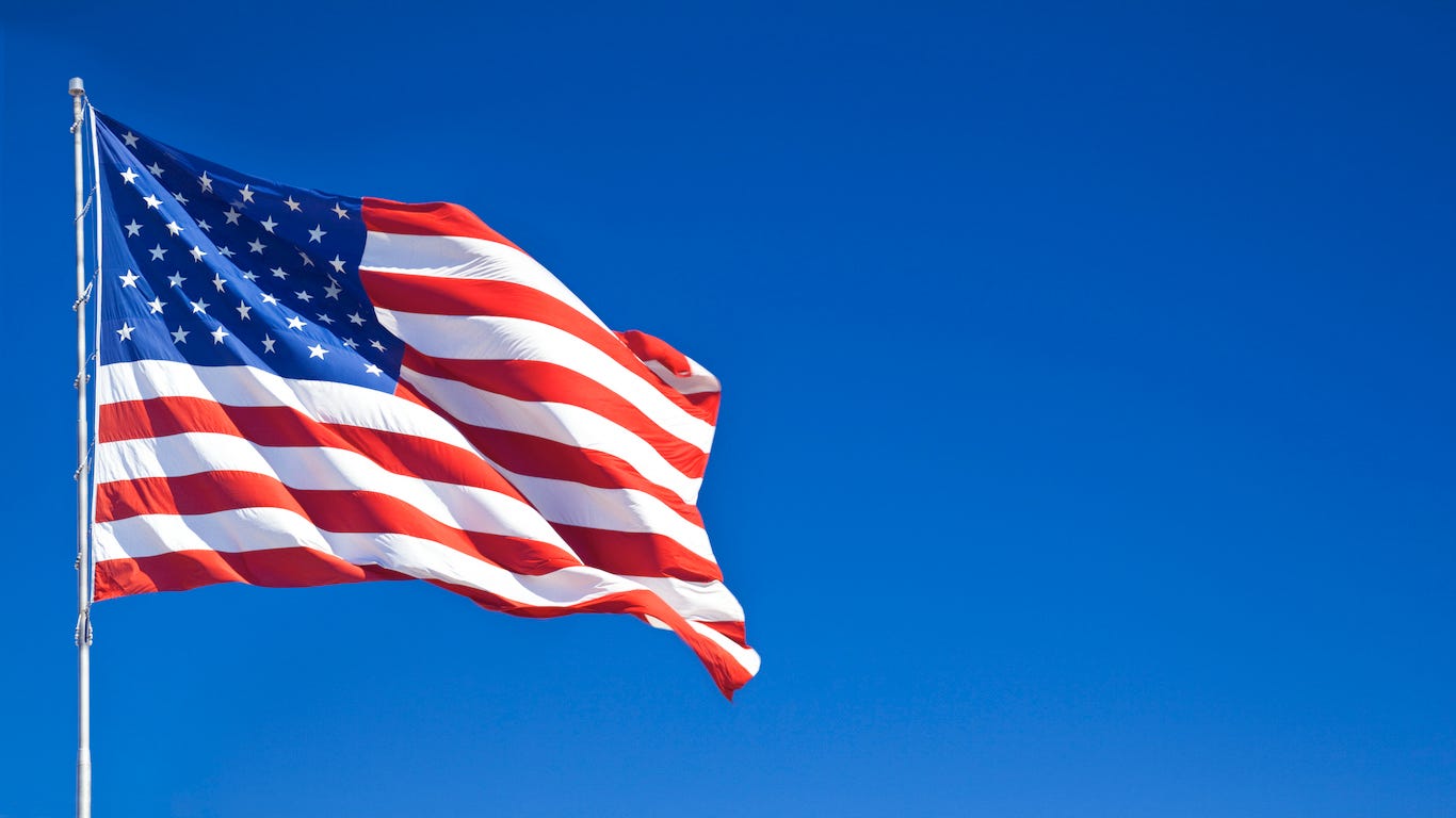 flags with stars and names